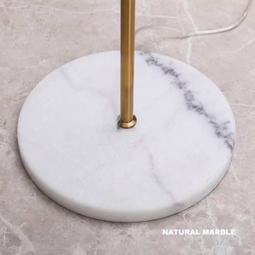 MIRODEMI Dallenwil Minimalistic Gold Floor Lamp with Marble Base for Living Room Bedroom Home Details