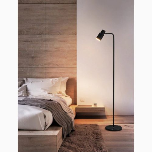 MIRODEMI Dallenwil Minimalistic Gold Floor Lamp with Marble Base for Living Room Bedroom Home Hall