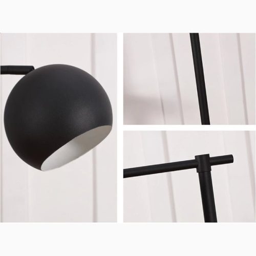 MIRODEMI Davos Black Gold Minimalistic Reading Floor Lamp for Living Room Hall