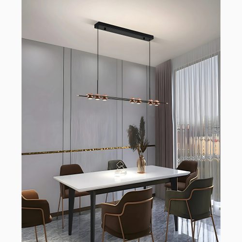 MIRODEMI Diano Marina Black Hanging Chandelier With Spheres Design For Dining Room