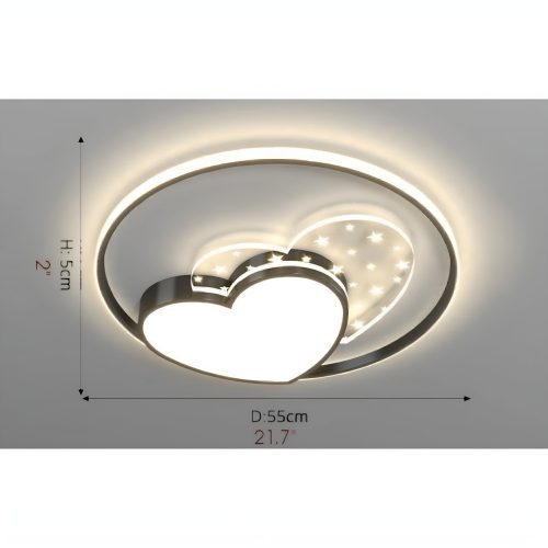 MIRODEMI Diksmuide Acrylic Heart Shaped Ceiling Light