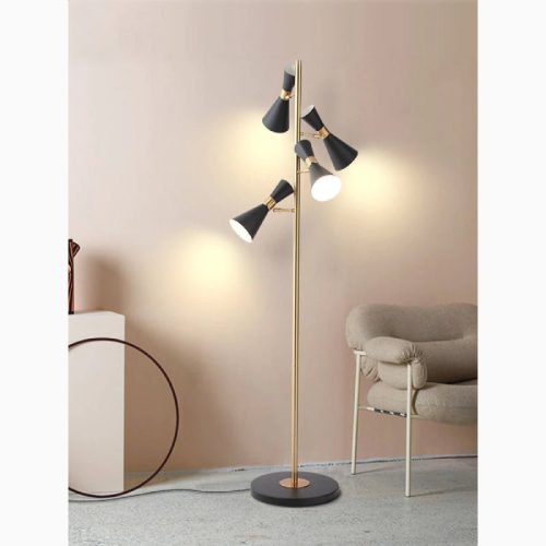 MIRODEMI® Disentis/Muster | Nordic Standing Light Floor Lamp for Reading, Living Room, Bedroom, Home, Hall