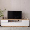 Modern Style|Natural Design| Wooden|TV Stand|White|For Living room