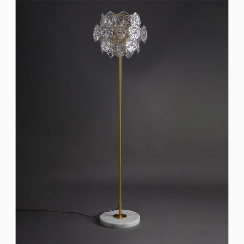 MIRODEMI Dubendorf Nordic Luxury Crystal LED Floor Lamp With Marble Base