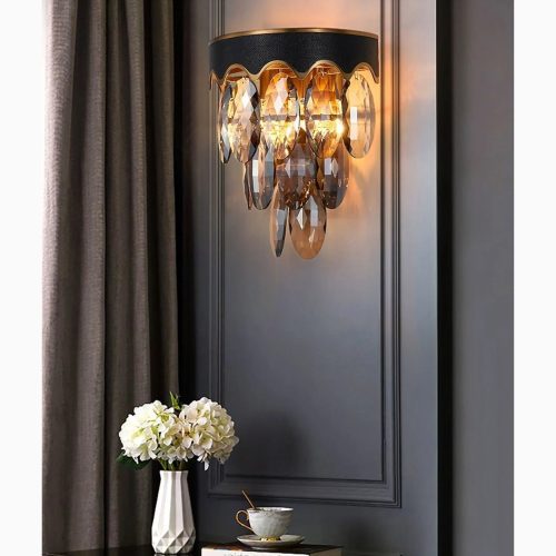 MIRODEMI Ebro Black crystal Wall Lighting