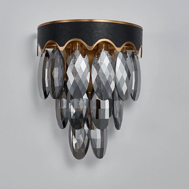 MIRODEMI Ebro Black crystal Wall Lighting Contemporary