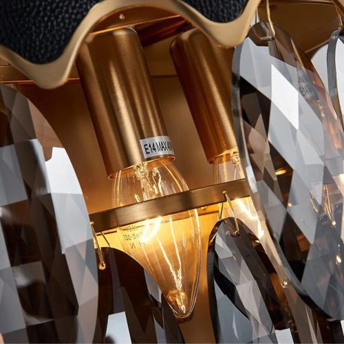 MIRODEMI Ebro Black crystal Wall Lighting details