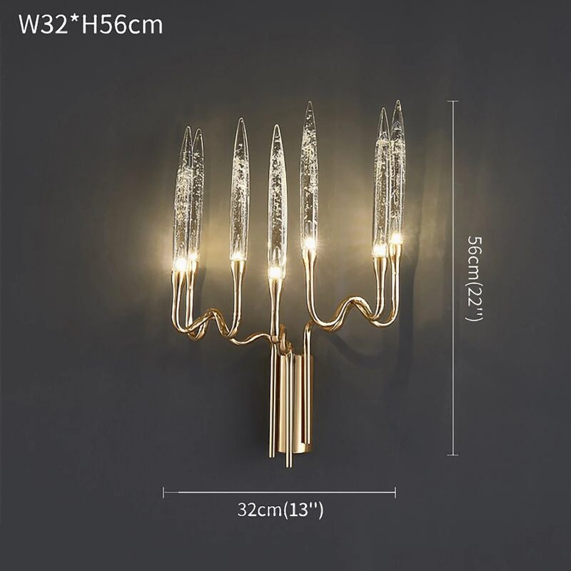 MIRODEMI Eivissa Luxury Crystal Candle LED Wall Lamp