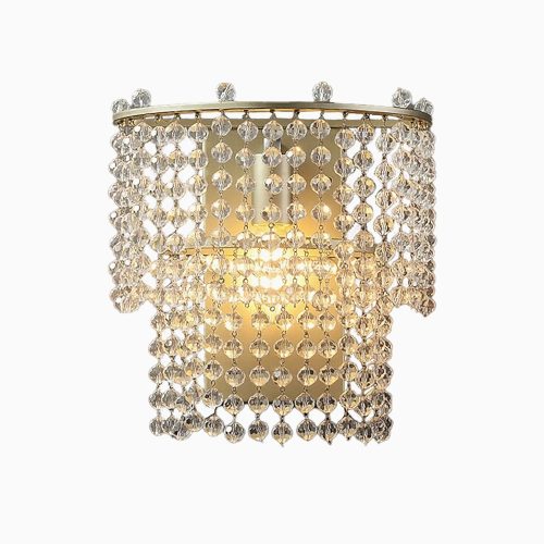 MIRODEMI Elda Chrome Gold Crystal Modern Wall Lamp