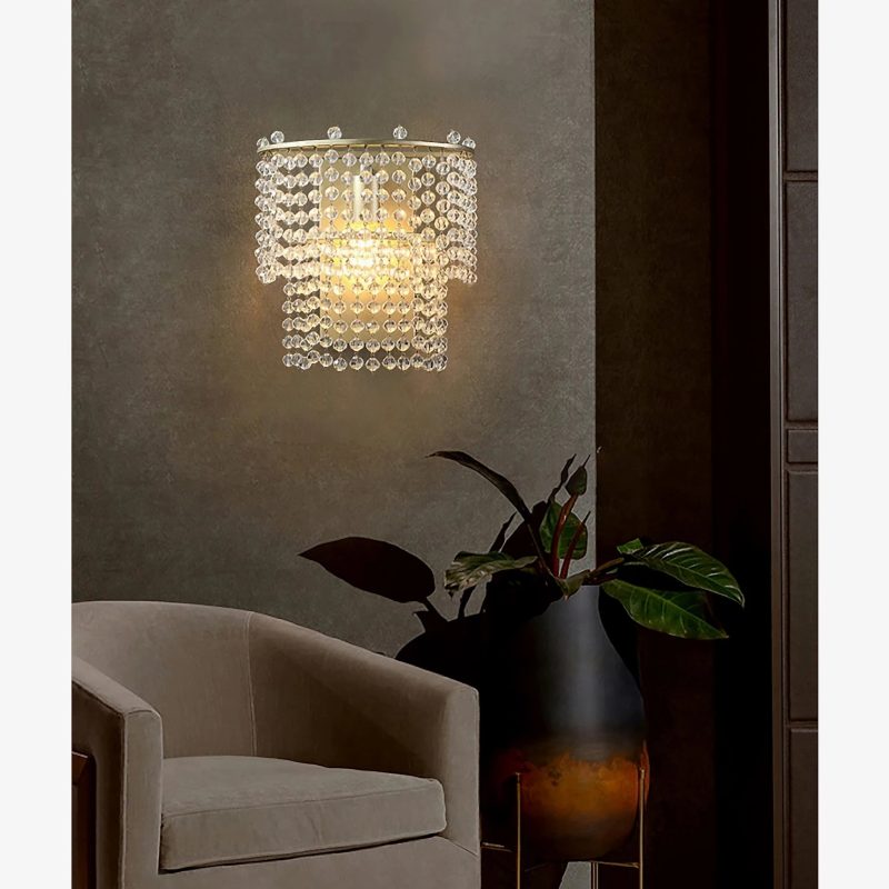 MIRODEMI Elda Crystal Modern Wall Lamp