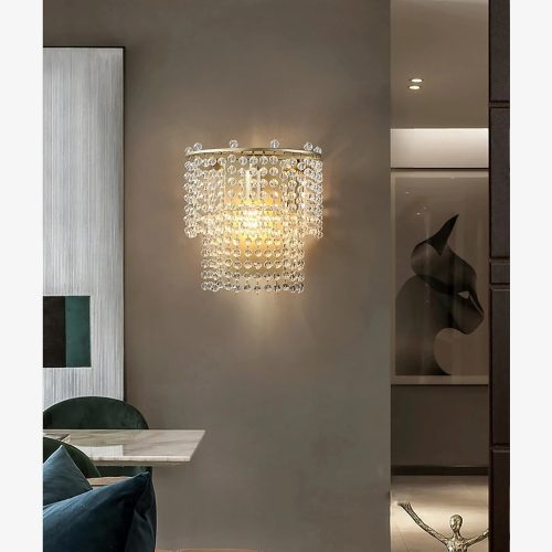 MIRODEMI® Elda | Chrome/Gold Crystal Modern Wall Lamp | wall sconces | crystal light