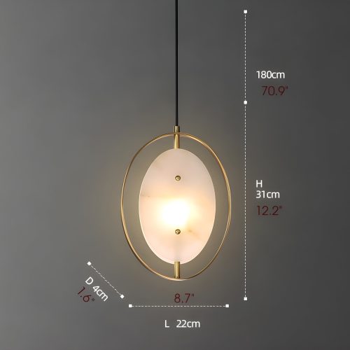 MIRODEMI Erli Minimalistic Shining Marble Pendant Lamp