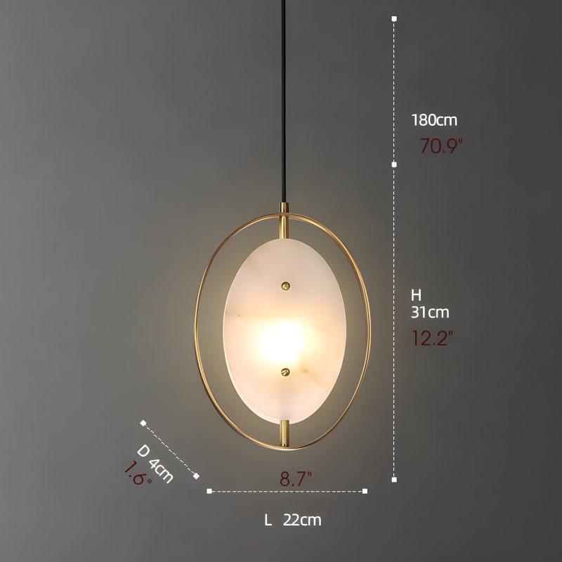 MIRODEMI Erli Minimalistic Shining Marble Pendant Lamp