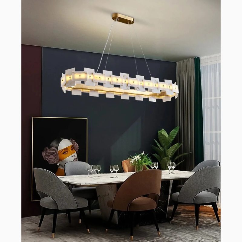 MIRODEMI Farinole Stylish Marble Ceiling Chandelier For Home