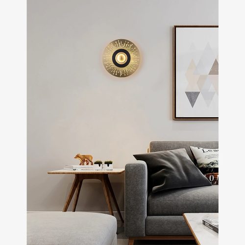 MIRODEMI Ferrol Gold Round Wall Light