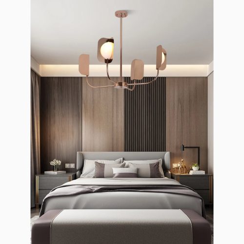 MIRODEMI Fiesch Modern Home Decor Rose Gold Chandelier