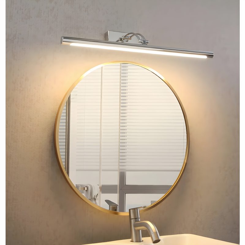 Figueres | Gold/Chrome Modern Wall Mirror Lamp from Mirodemi for Bathroom, Living Room, Bedroom | Luxury Light Fixtures | LED Light |