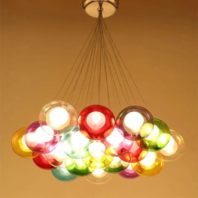 MIRODEMI Fluelen Colourful Glass Ball Chandelier