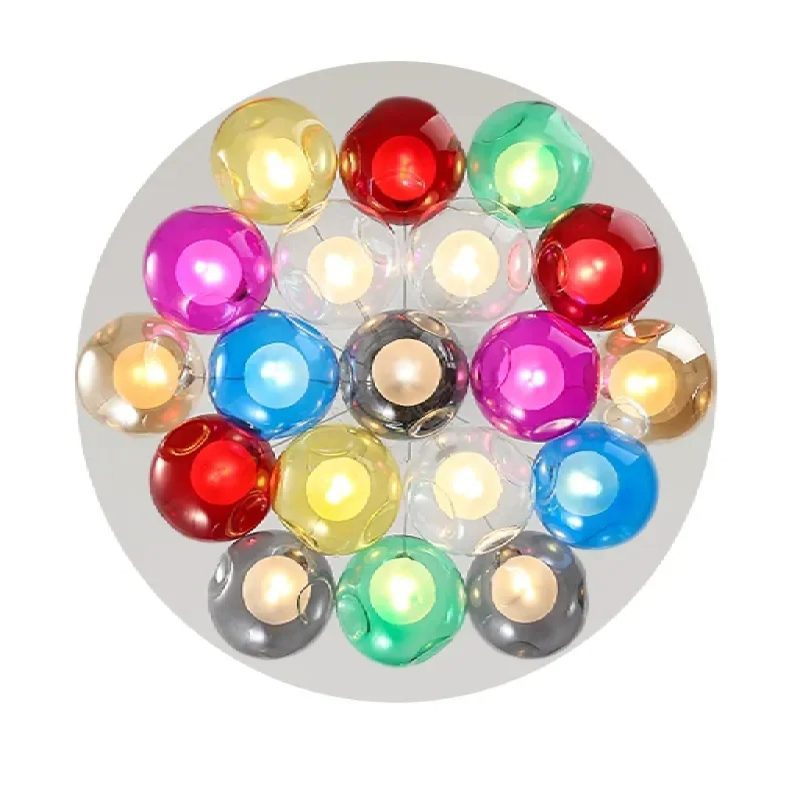 MIRODEMI Fluelen Colourful Rainbow Glass Chandelier