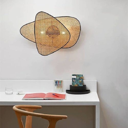 MIRODEMI French Designer Wall Lamp with Hand Made Rattan for Bedroom Hall