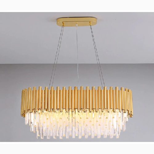 MIRODEMI Garlenda Gold rectangle perfect chandelier for dining room kitchen island