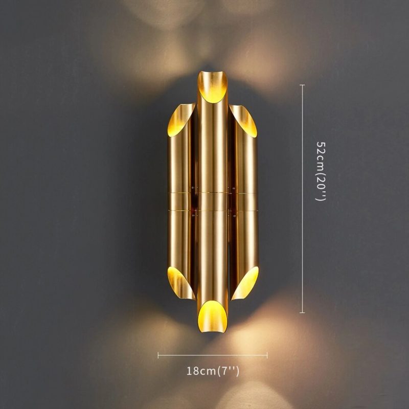 MIRODEMI Garonne Brushed Gold LED Sconce