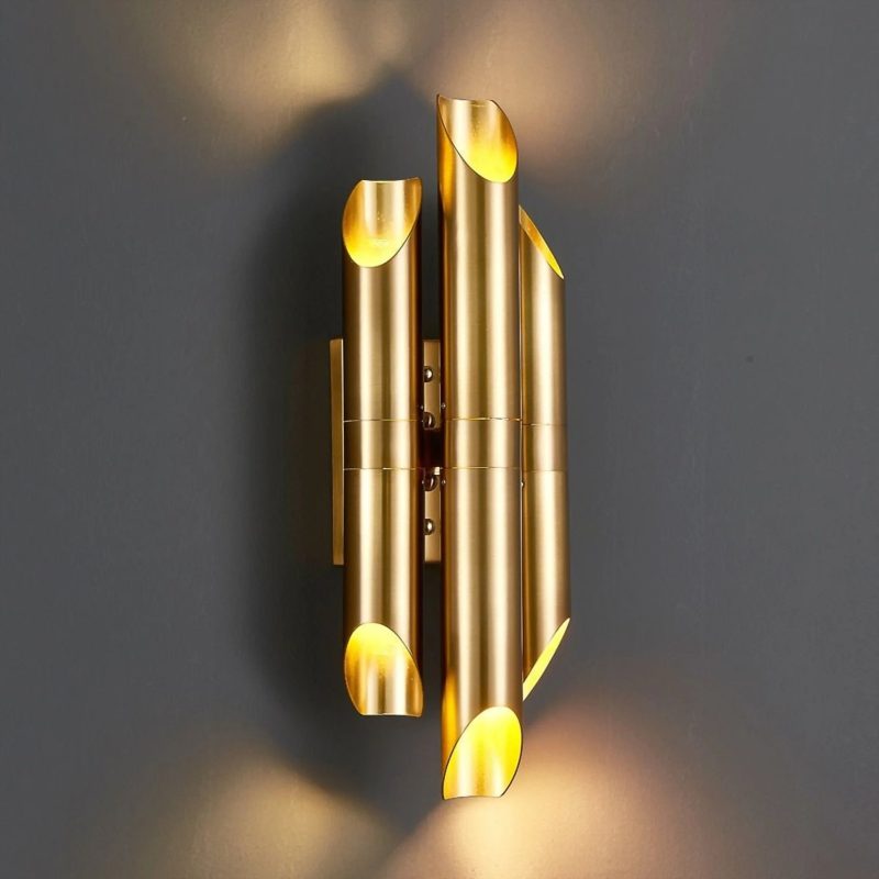 MIRODEMI Garonne Brushed Gold LED Wall Lamp