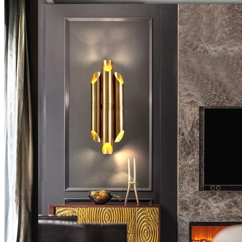 MIRODEMI Garonne Brushed Gold LED Wall Lamp Lihting