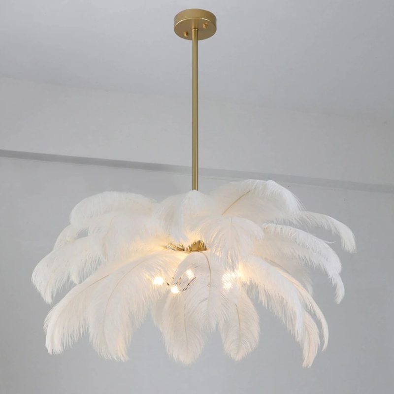 MIRODEMI Gembloux White Feather Round Light