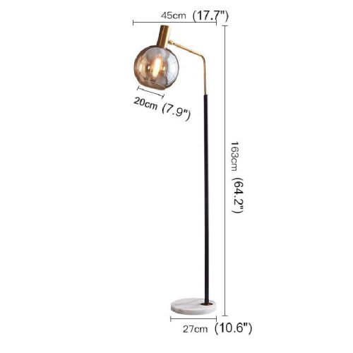 MIRODEMI Geneva Stylish Gold Glass Luxury Floor Lamp for Details