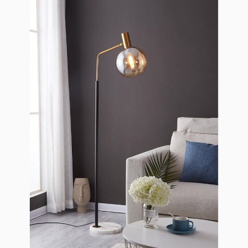 MIRODEMI Geneva Stylish Gold Glass Luxury Floor Lamp for Living Room Bedroom Hall