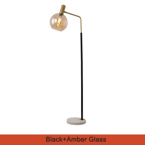 MIRODEMI® Geneva | Stylish Gold Glass Luxury Floor Lamp for Living Room, Bedroom, Home, Hall