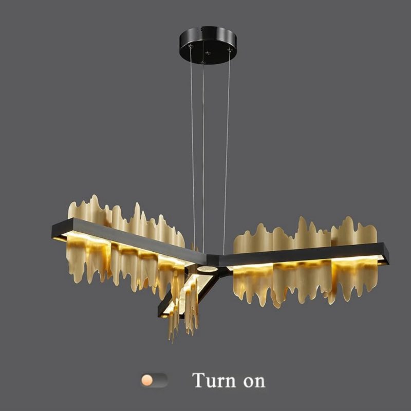 MIRODEMI Geneve Creative Gold Long Chandelier