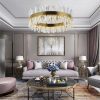 MIRODEMI® Genk | Gold/Chrome Round Crystal Chandelier for Hotel