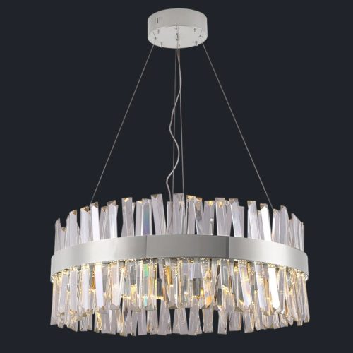 MIRODEMI Genk Modern Chrome Round Crystal Light