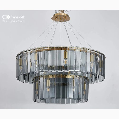 MIRODEMI Geraardsbergen Drum Chrome Glass Round Lighting