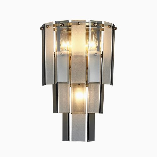 MIRODEMI Gernika Gold Blue Frosted Glass Wall Lamp For Hote