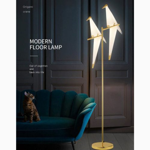 MIRODEMI Gersau Artistic Gold Modern Parrot Shaped Floor Lamp