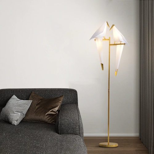 MIRODEMI Gersau Artistic Gold Modern Parrot Shaped Floor Lamp for Living Room