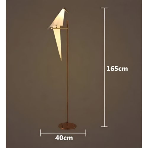 MIRODEMI Gersau Artistic Gold Modern Parrot Shaped Floor Lamp for Living Room Bedroom Hall Details