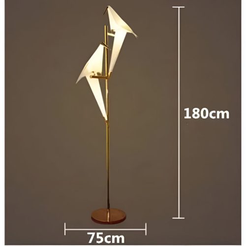 MIRODEMI Gersau Artistic Gold Modern Parrot Shaped Floor Lamp for Living Room Home Hall Details