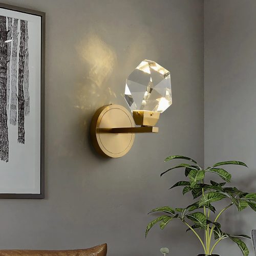 MIRODEMI Getafe Diamond Design Crystal Led Wall Sconce