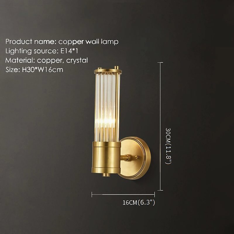 MIRODEMI Granada Copper Wall Lamp Sconce