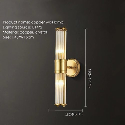 MIRODEMI Granada Refined Copper Wall Mounted Light