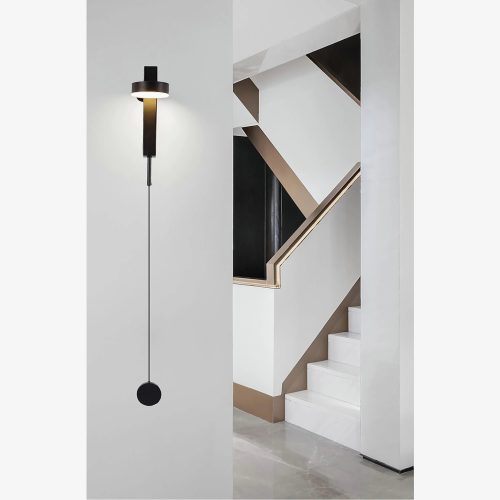 MIRODEMI Hergiswil Elegant Black And Gold Rotating LED Wall Lamp