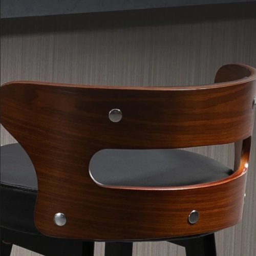 MIRODEMI High Leg Bar Stool with Backrest Made of Solid Wood luxury furniture bar furniture Details