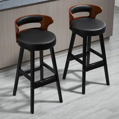 MIRODEMI High Leg Bar Stool with Backrest Made of Solid Wood luxury furniture decor bar furniture stool