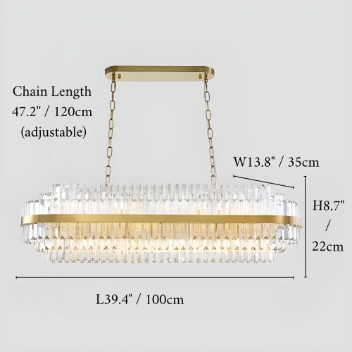 MIRODEMI Hoei Modern Large Lux Crystal Gold Chandelier