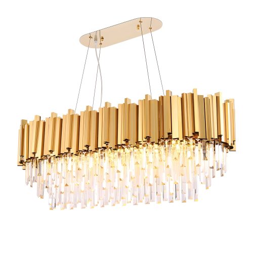 MIRODEMI Hooglede Modern Miracle Oval Luxury Brushed Chandelier