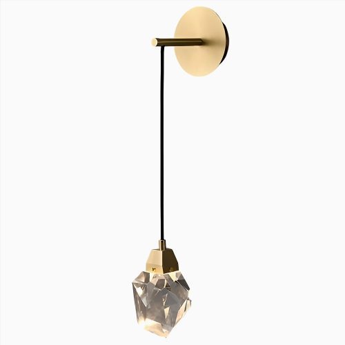 MIRODEMI Horgen Crystal Gem Gold Diamond Wall Lamp